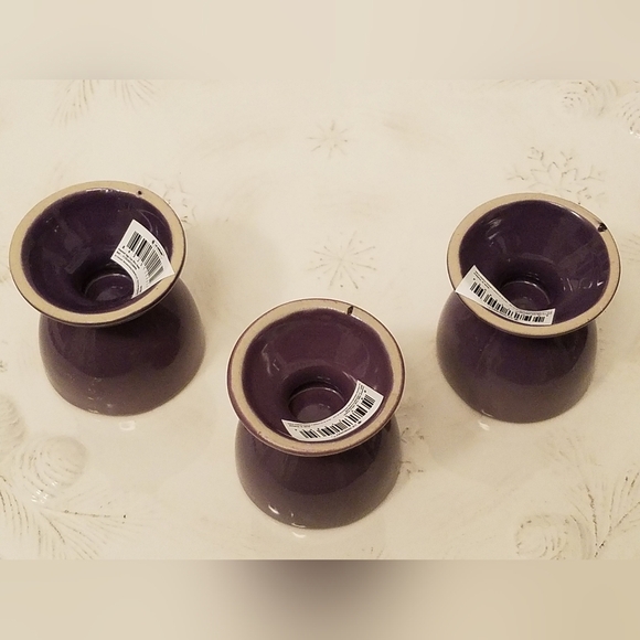 Lot 3 NWT Le Creuset Footed Ultra Violet Egg Cups - Picture 8 of 16